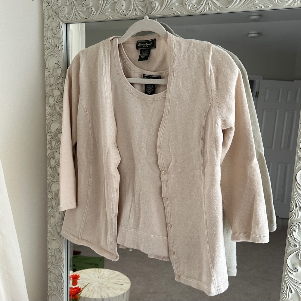 Eddie Bauer Petite Cardigan and Tank Top Set
